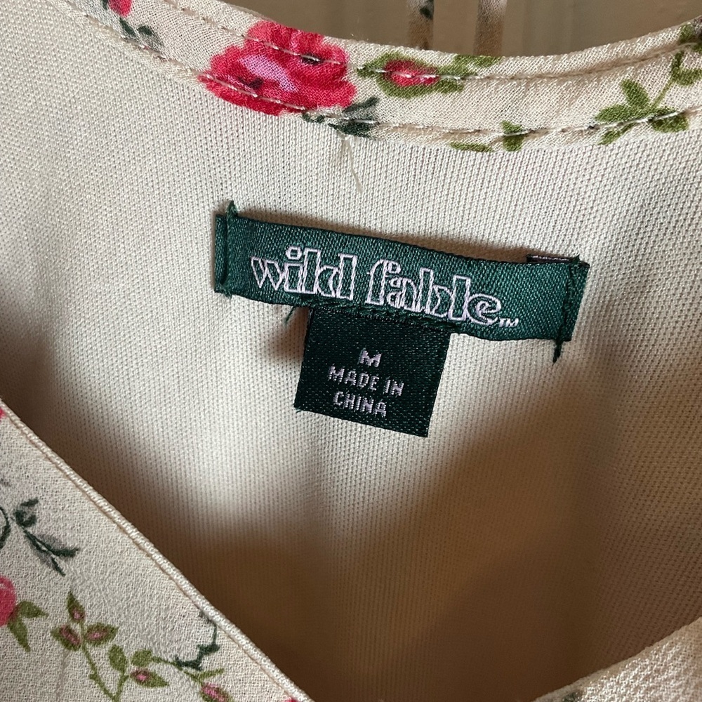 Wild Fable Floral Mini Dress in Pink and Cream size M - Picture 5 of 11
